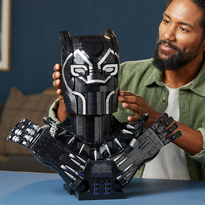 LEGO® Marvel Black Panther Bust - Mô Hình Lắp Ráp Vua T’Challa - LEGO 76215 - Góc nhìn khác 3