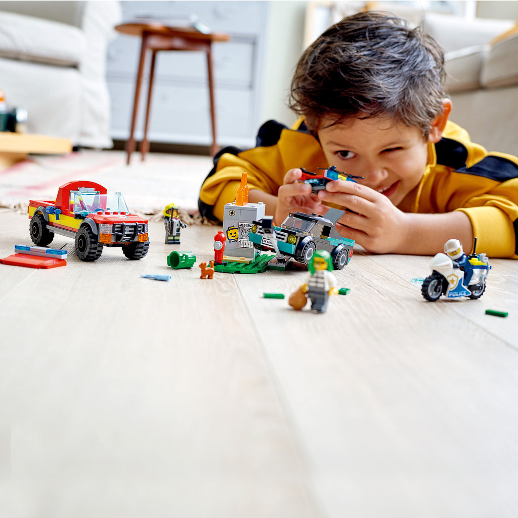 LEGO® City Fire Rescue & Police Chase - Đồ Chơi Lắp Ráp Xe Cứu Hỏa & Cảnh Sát Rượt Đuổi LEGO 60319 - Hình ảnh bổ sung 4