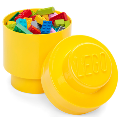 LEGO Storage Brick 1 Round - Yellow - Hộp Đựng Đồ Hình Gạch LEGO Tròn - LEGO - Hình ảnh sản phẩm