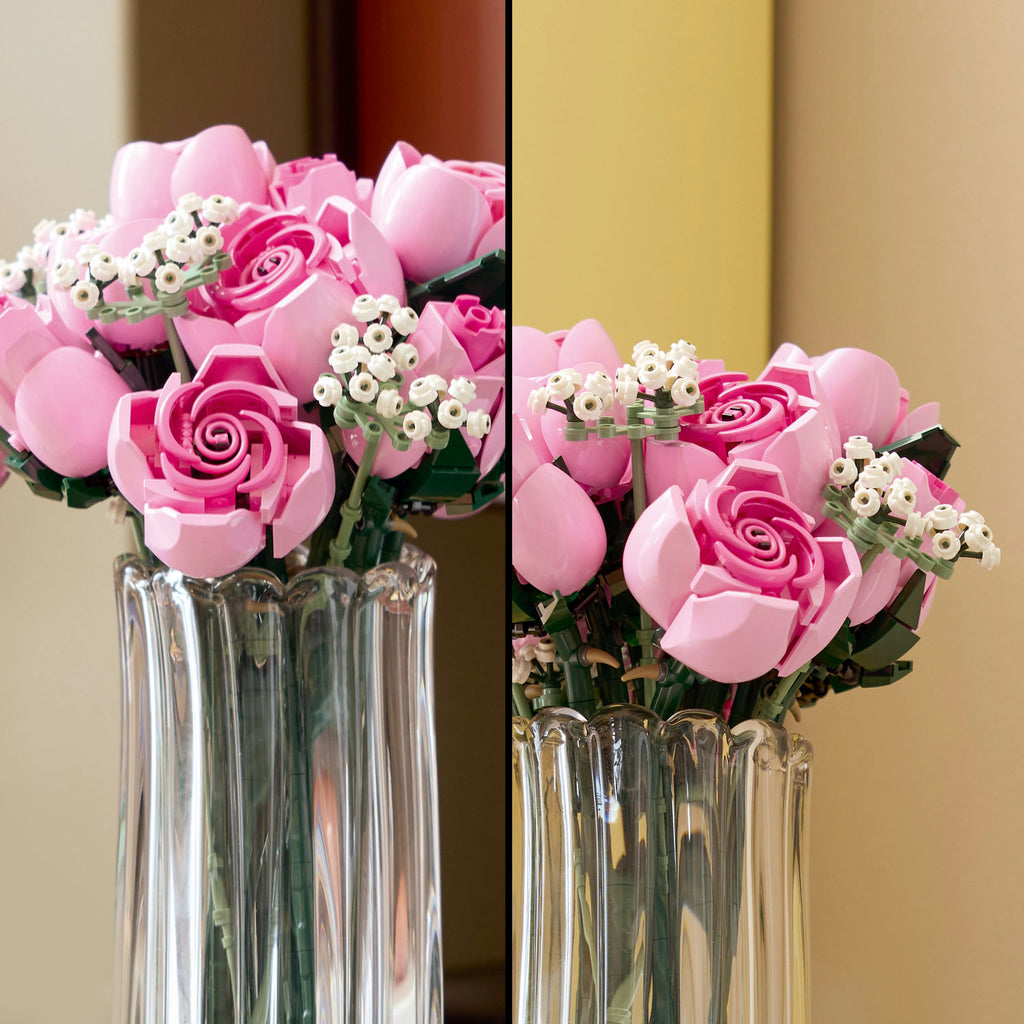 LEGO® Botanicals Bouquet of Pink Roses - Bộ Lắp Ráp Hoa Hồng Màu Hồng 10374 - LEGO - Hình ảnh bổ sung 4