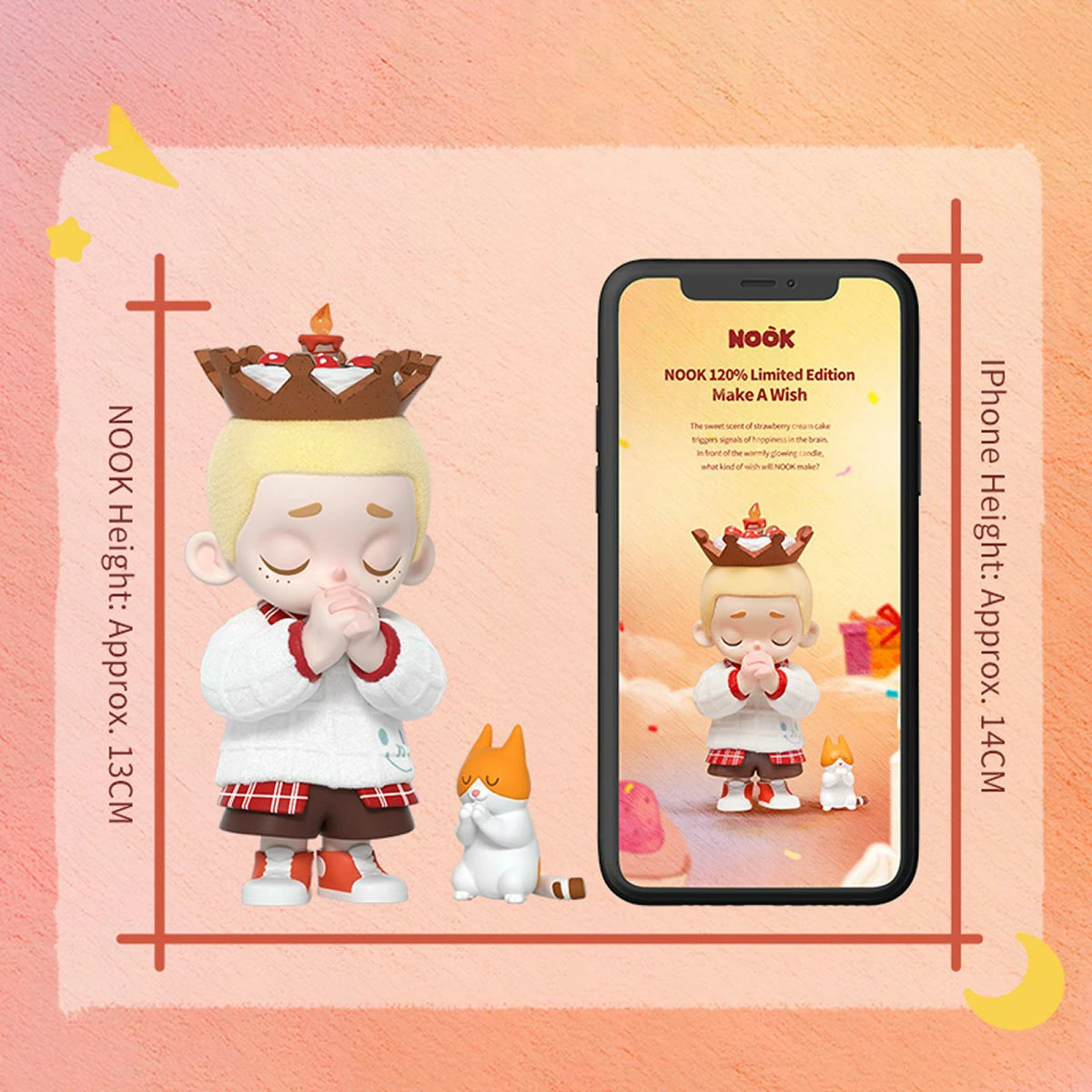 NOOK - MAKE A WISH 120% LIMITED EDITION - Mô hình Art Toy Sưu Tầm - 52TOYS