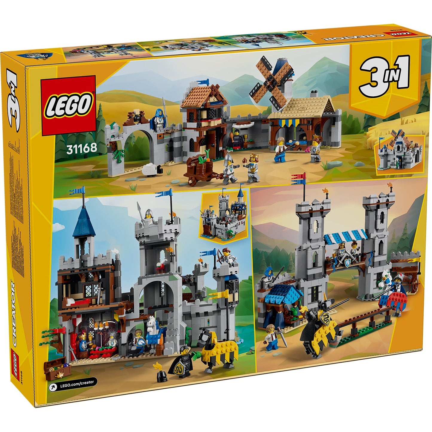 LEGO® Creator 3-in-1 Medieval Horse Knight Castle - Lâu Đài Hiệp Sĩ Trung Cổ LEGO 31168 LEGO - ảnh 6 - LEGO