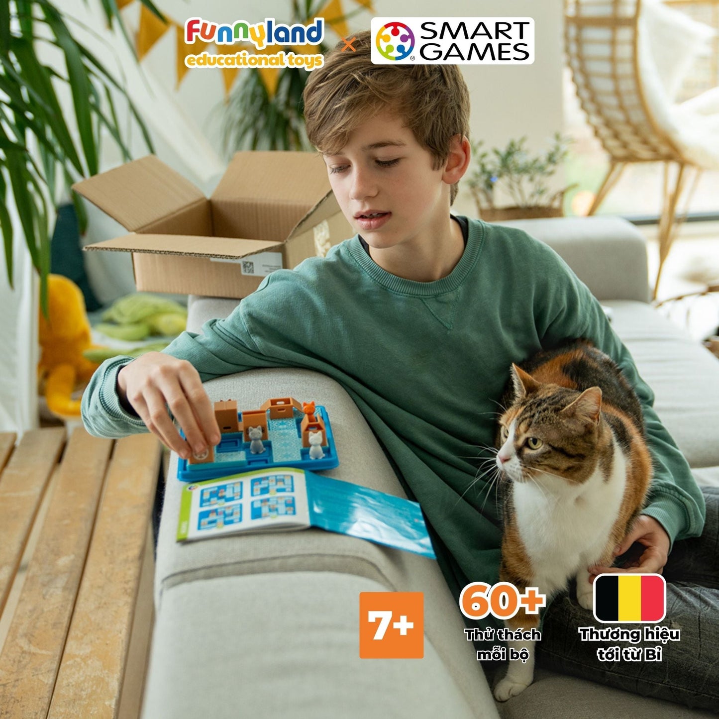 Đồ chơi thông minh Smartgames Thử Thách Những Chú Mèo Và Hộp