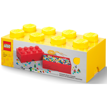 LEGO Storage Brick 8 - Yellow Hộp Đựng Đồ Chơi LEGO 8 Nút Chính Hãng - Hình ảnh sản phẩm