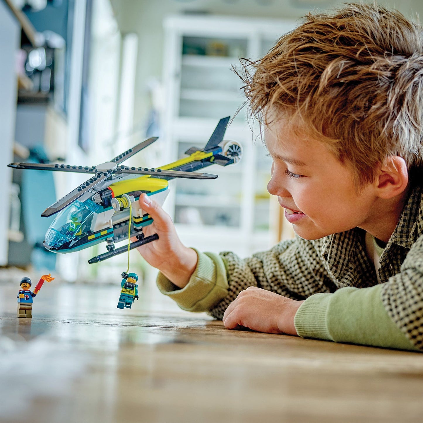 LEGO® City Emergency Rescue Helicopter - Trực Thăng Cứu Hộ Khẩn Cấp - LEGO 60405 - Hình ảnh bổ sung 4