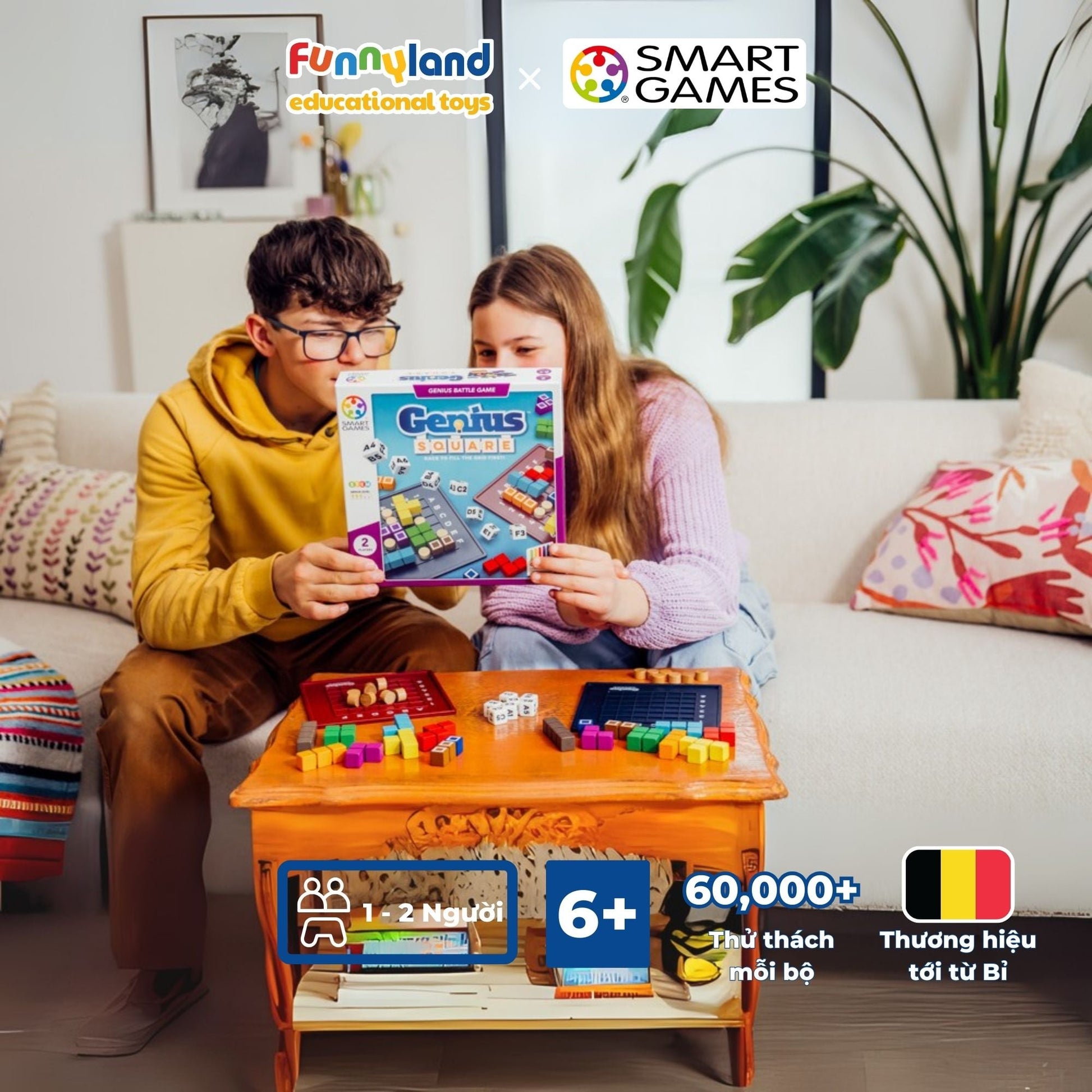 Đồ chơi trí tuệ Smartgames Thử thách Genius Square