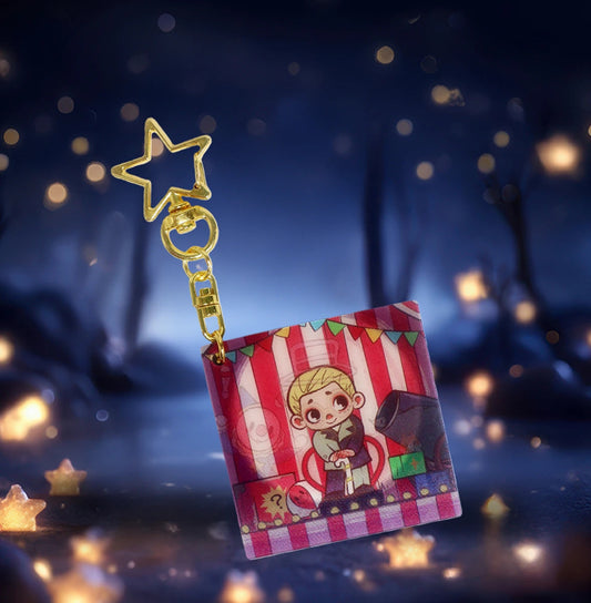 NOOK NIGHT SERIES LENTICULAR KEYCHAIN - NEON ARTIST - Móc khóa 3D Art Toy - 52TOYS