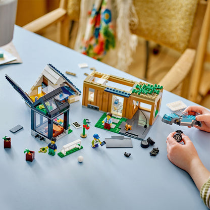 LEGO® City Family House and Electric Car - Mô Hình Ngôi Nhà Gia Đình Và Xe Điện LEGO City 60398 - Hình ảnh bổ sung 4