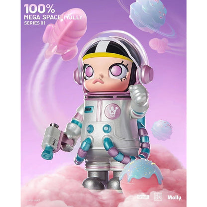 Mega Collection 100% Space Molly Series 1 - Mô hình Blind Box Art Toy - POP MART