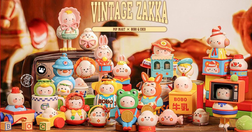 Popmart BoBo & CoCo Vintage ZAKKA Blindbox Series - Mô Hình Blindbox Chính Hãng Pop Mart