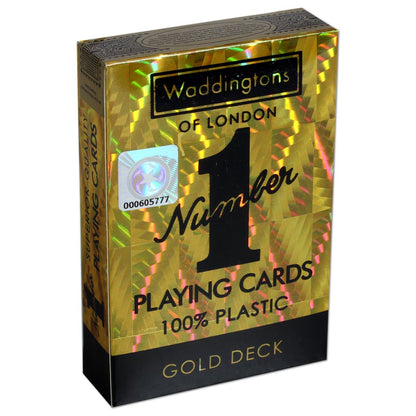 Classic Gold Waddingtons Number 1 Playing Cards - Bộ Bài Tây Màu Vàng Holographic Cao Cấp Winning Moves - Hình ảnh sản phẩm
