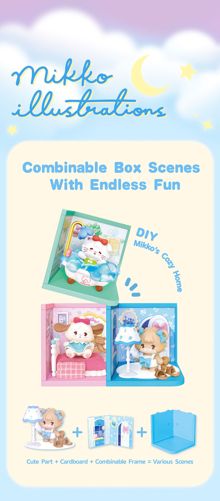 Rolife Mikko Babies Blind Box - Mô hình nhân vật Art Toy bất ngờ - Rolife