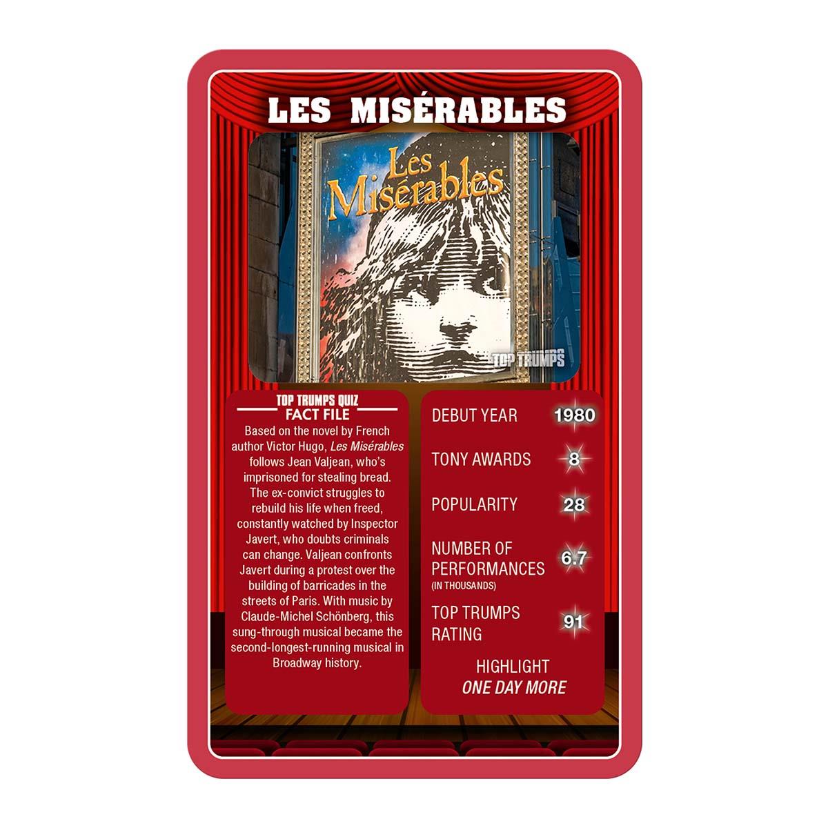 Musicals Top Trumps Limited Edition Card Game - Trò Chơi Thẻ Bài Nhạc Kịch Broadway - Winning Moves - Hình ảnh chi tiết 2