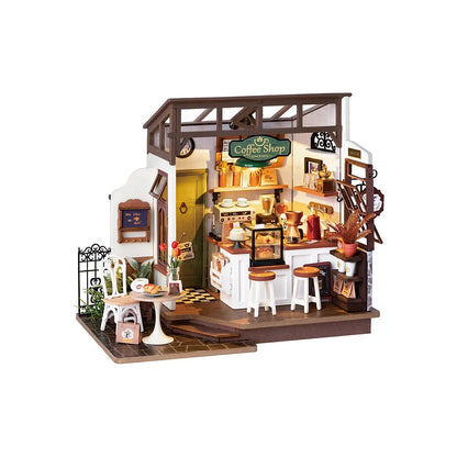 Rolife Flavory Cafe DIY Miniature House Kit DG162 - Mô hình nhà gỗ DIY quán cà phê cổ điển - Rolife
