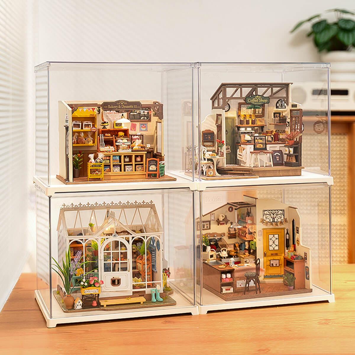 Rolife Miniature House Display Box DF03L - Hộp Trưng Bày Chống Bụi Cho Nhà Gỗ DIY - Rolife