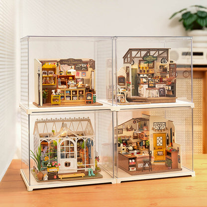 Rolife Miniature House Display Box DF03L - Hộp Trưng Bày Chống Bụi Cho Nhà Gỗ DIY - Rolife