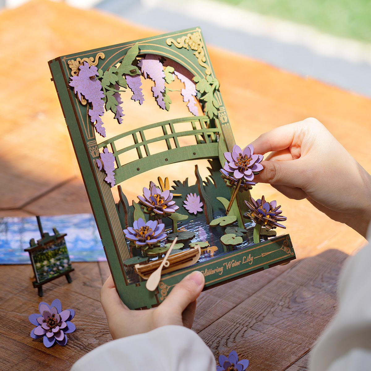 Rowood 3D Wooden Puzzle - Glittering Water Lily - Mô hình lắp ráp gỗ 3D - Rolife TH001