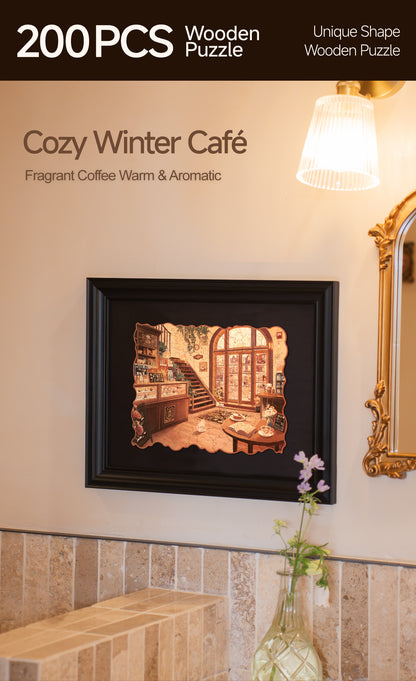 Rowood Cozy Winter Café Wooden Jigsaw Puzzle - Tranh ghép gỗ 3D - Rolife