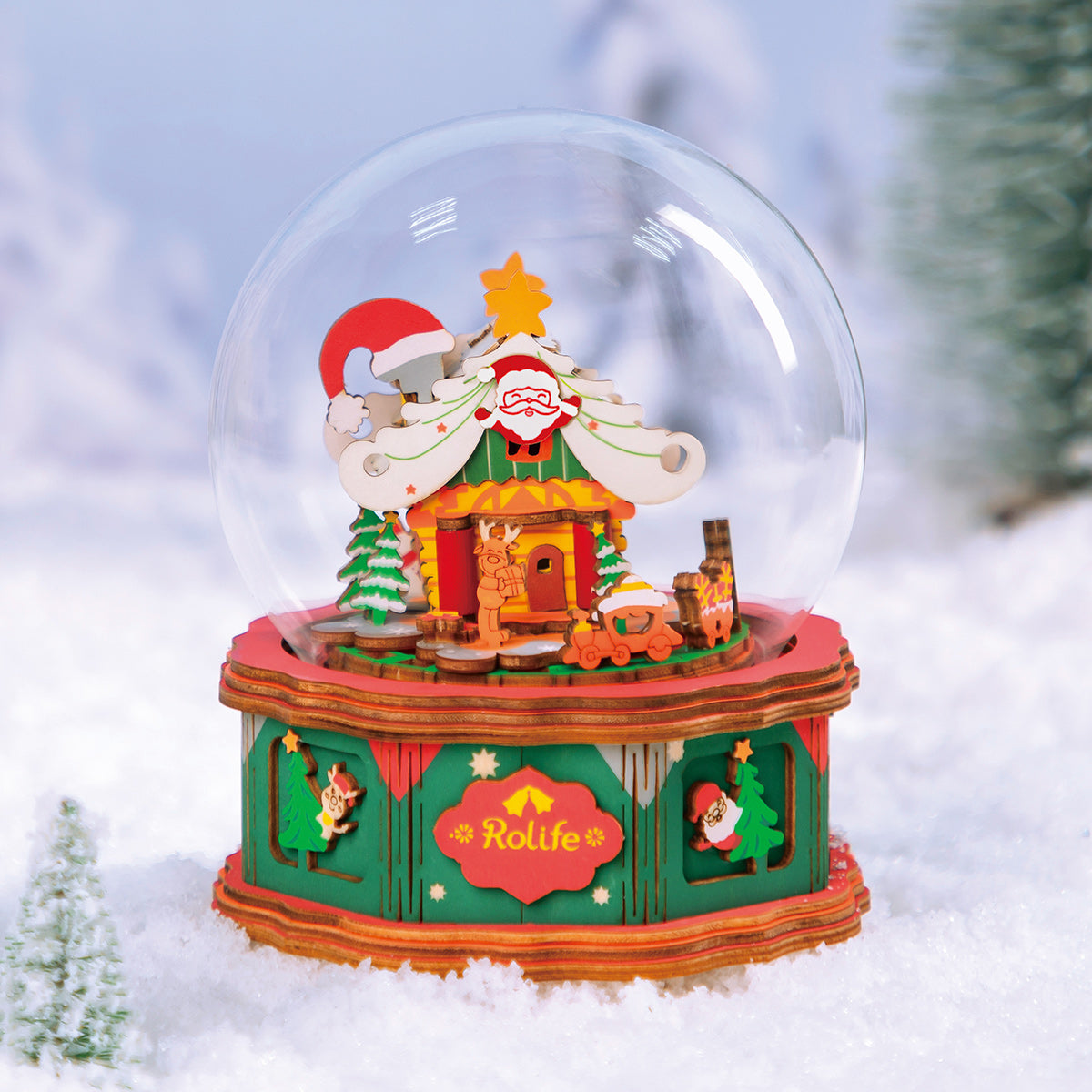Rolife DIY Music Box - Christmas Town AM46 - Mô hình hộp nhạc gỗ lắp ráp - Rolife AM46