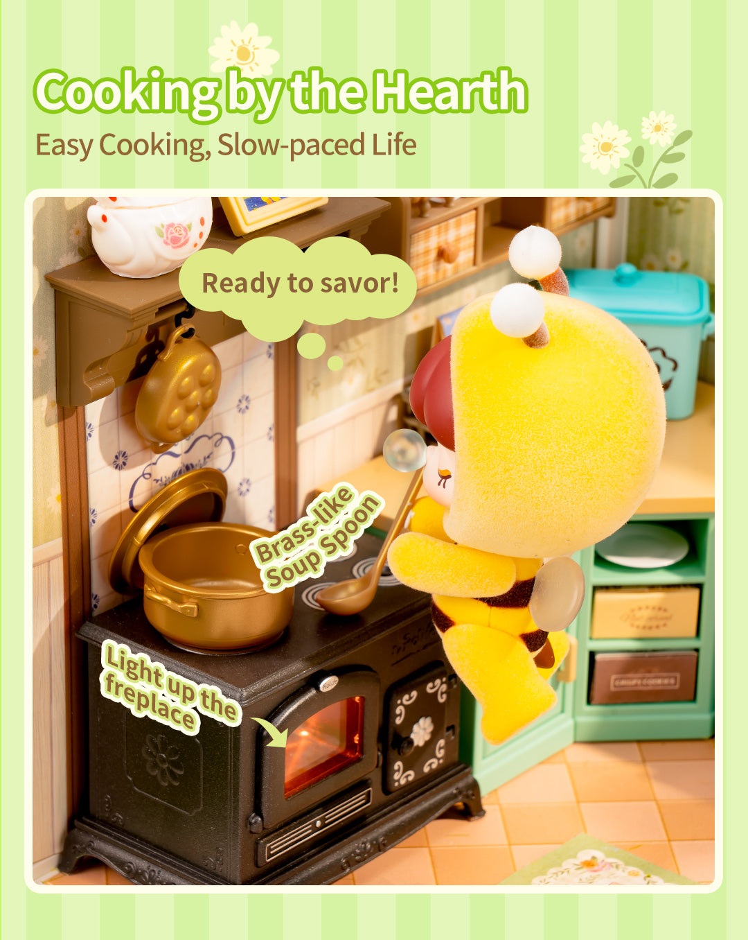 Rolife Farmhouse Kitchen DIY Miniature House DW024 - Mô Hình Nhà Bếp Đồng Quê Tự Làm - Rolife Super Creator