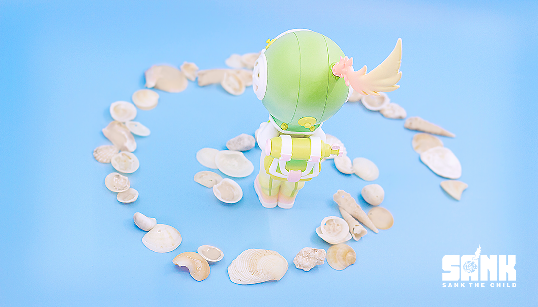 On The Way Series The Diver - Green - Mô hình Art Toy Resin Cao Cấp - Sank Toys - Hình ảnh bổ sung 4