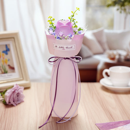 ROKR DIY Bouquet 3D Puzzle - Purple Rose AF021 - Mô hình gỗ 3D Bó hoa hồng tím - ROKR