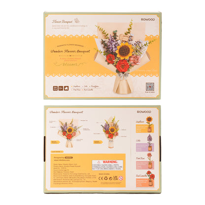 Rowood Wooden Flower Bouquet Set - Bộ lắp ráp bó hoa gỗ 3D - Rolife TW01H