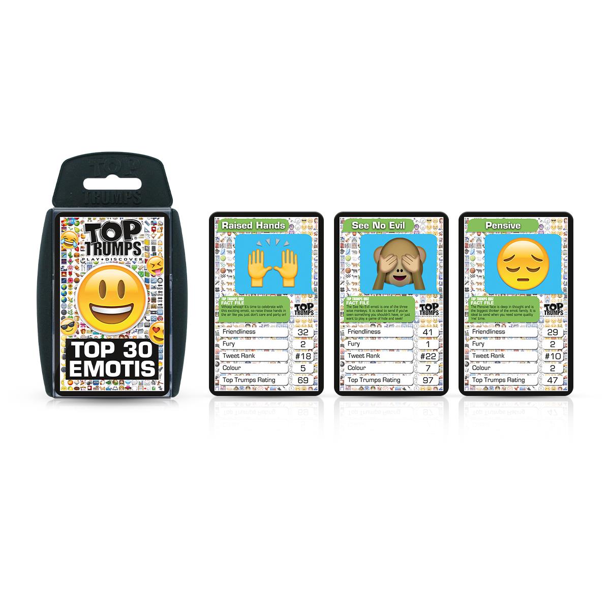 Top 30 Emotis Top Trumps Card Game - Trò chơi thẻ bài biểu tượng cảm xúc Emoji - Winning Moves - Hình ảnh bổ sung 5