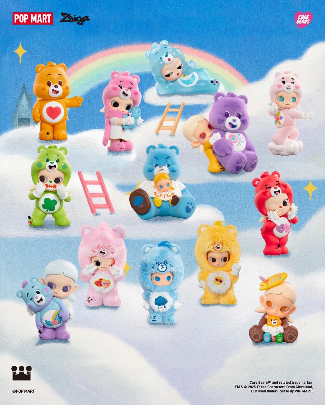 Zsiga × Care Bears Series Figures - Mô hình Blind Box Pop Mart