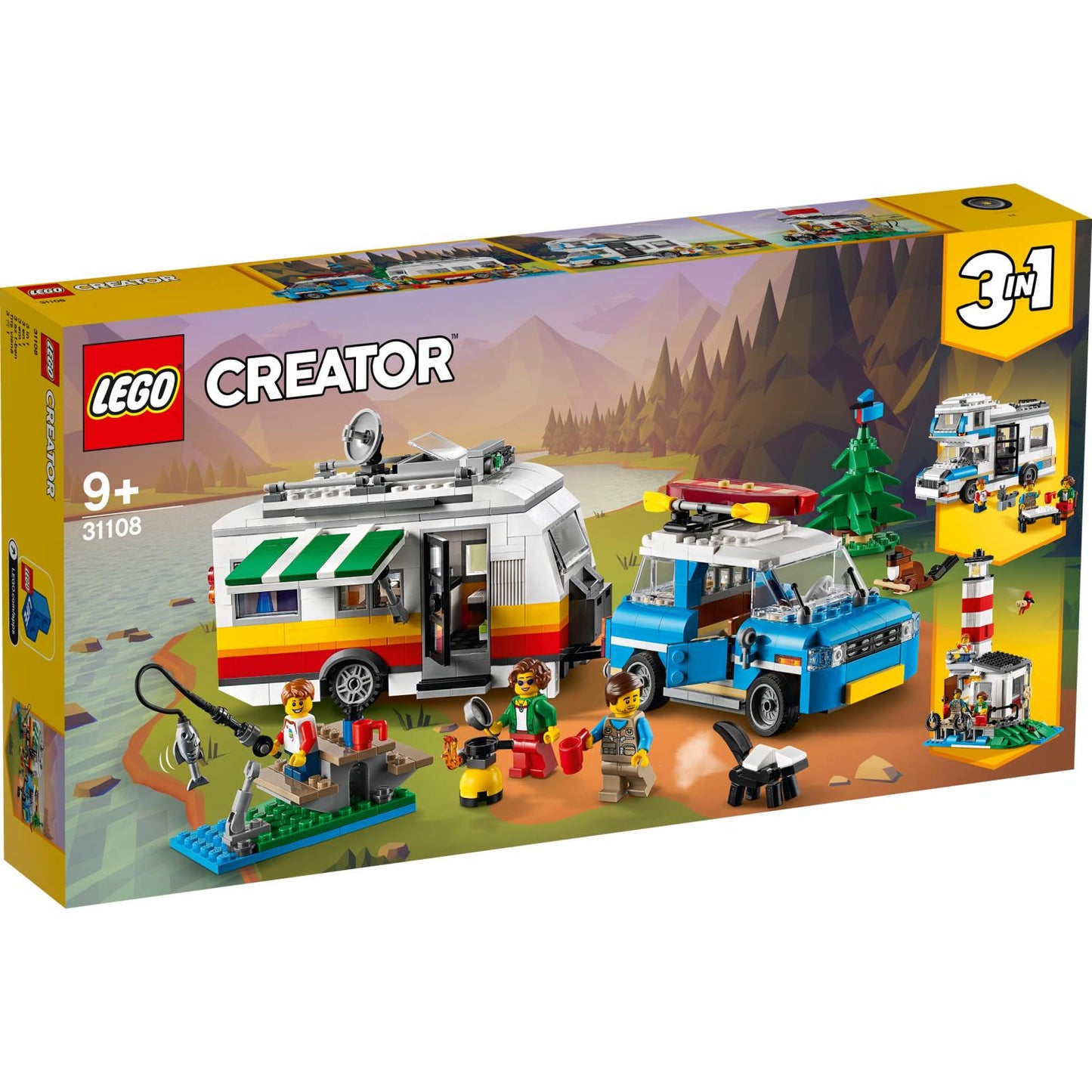 LEGO® Creator 3-in-1 Caravan Family Holiday - Bộ Lắp Ráp Xe Caravan 3-Trong-1 - LEGO 31108 - Hình ảnh sản phẩm