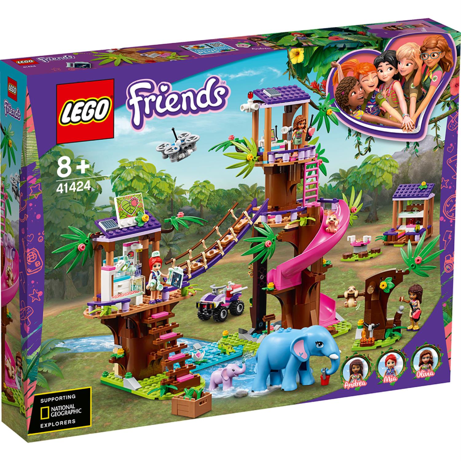 LEGO® Friends Jungle Rescue Base (41424) Trạm Cứu Hộ Rừng Xanh Chính Hãng - Hình ảnh sản phẩm