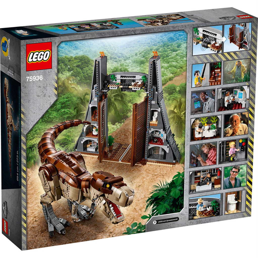 LEGO® Jurassic Park: T. rex Rampage - Bộ Lắp Ráp Khủng Long & Cổng Công Viên 75936