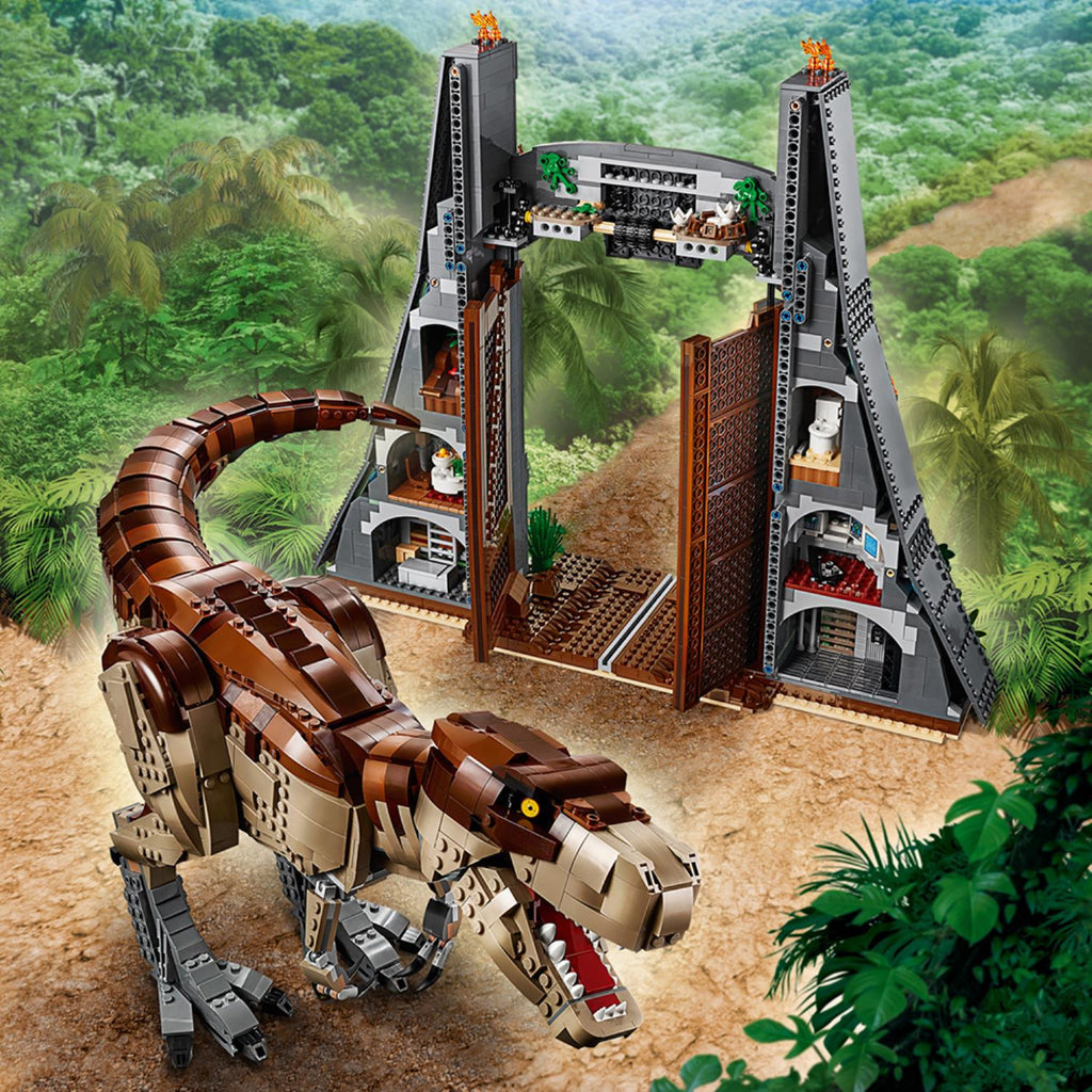 LEGO® Jurassic Park: T. rex Rampage - Bộ Lắp Ráp Khủng Long & Cổng Công Viên 75936 LEGO - ảnh 5 - Building Set
