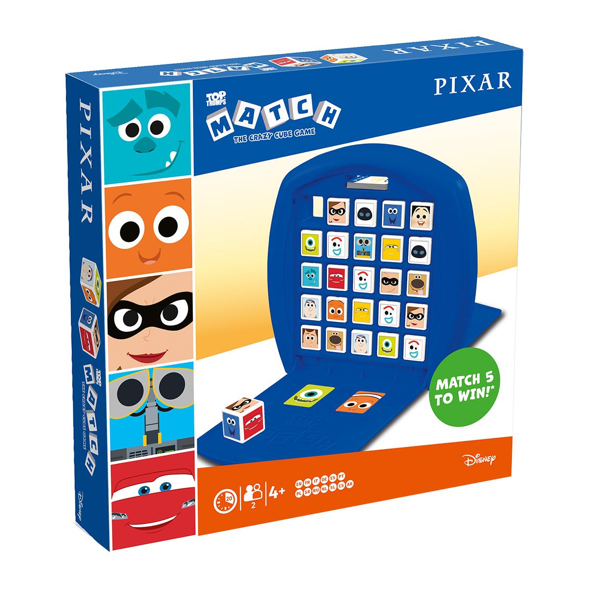 PIXAR Top Trumps Match - The Crazy Cube Game - Trò chơi Xếp hình Lập phương - Winning Moves - Hình ảnh sản phẩm