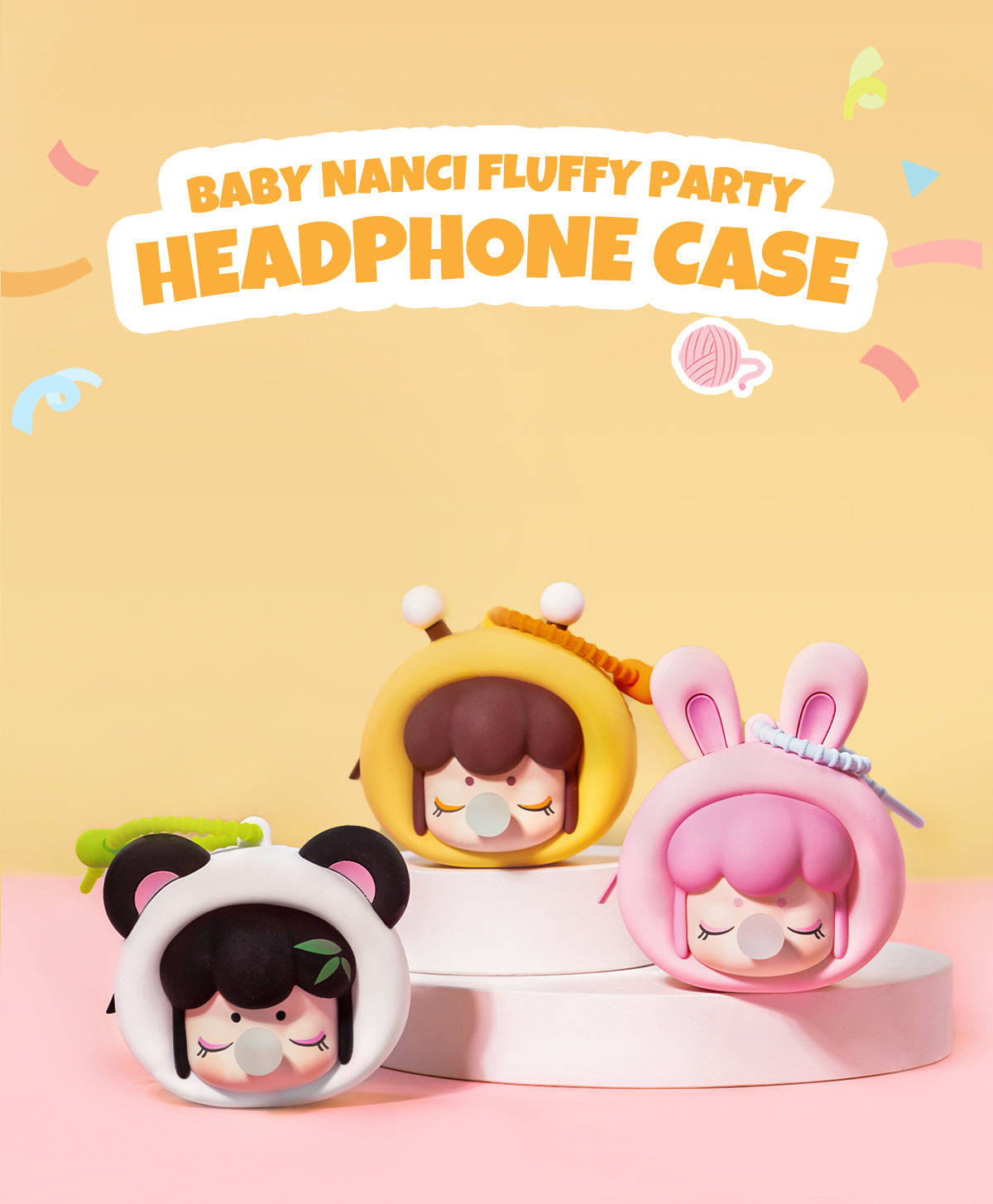 Rolife Baby Nanci Fluffy Party Headphone Case - Ốp tai nghe lông xù Art Toy - Rolife