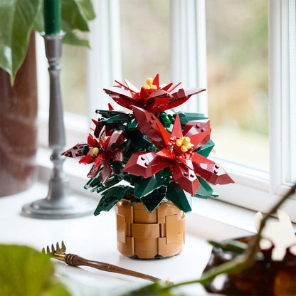 LEGO® ICONS™ Poinsettia - Mô Hình Hoa Trạng Nguyên LEGO 10370 - Góc nhìn khác 3