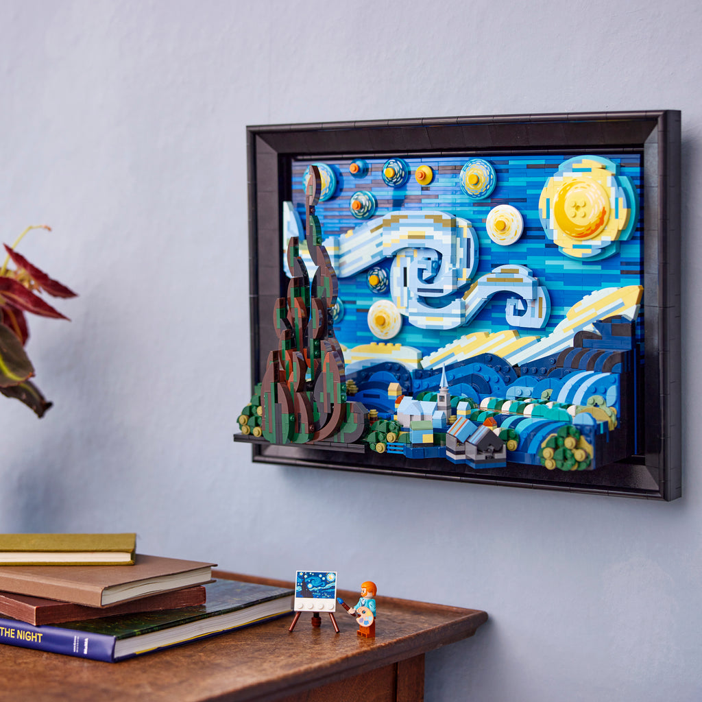 LEGO® Ideas Vincent van Gogh - The Starry Night - Bộ Lắp Ráp Mô Hình Nghệ Thuật 3D LEGO 21333 - Hình ảnh bổ sung 8