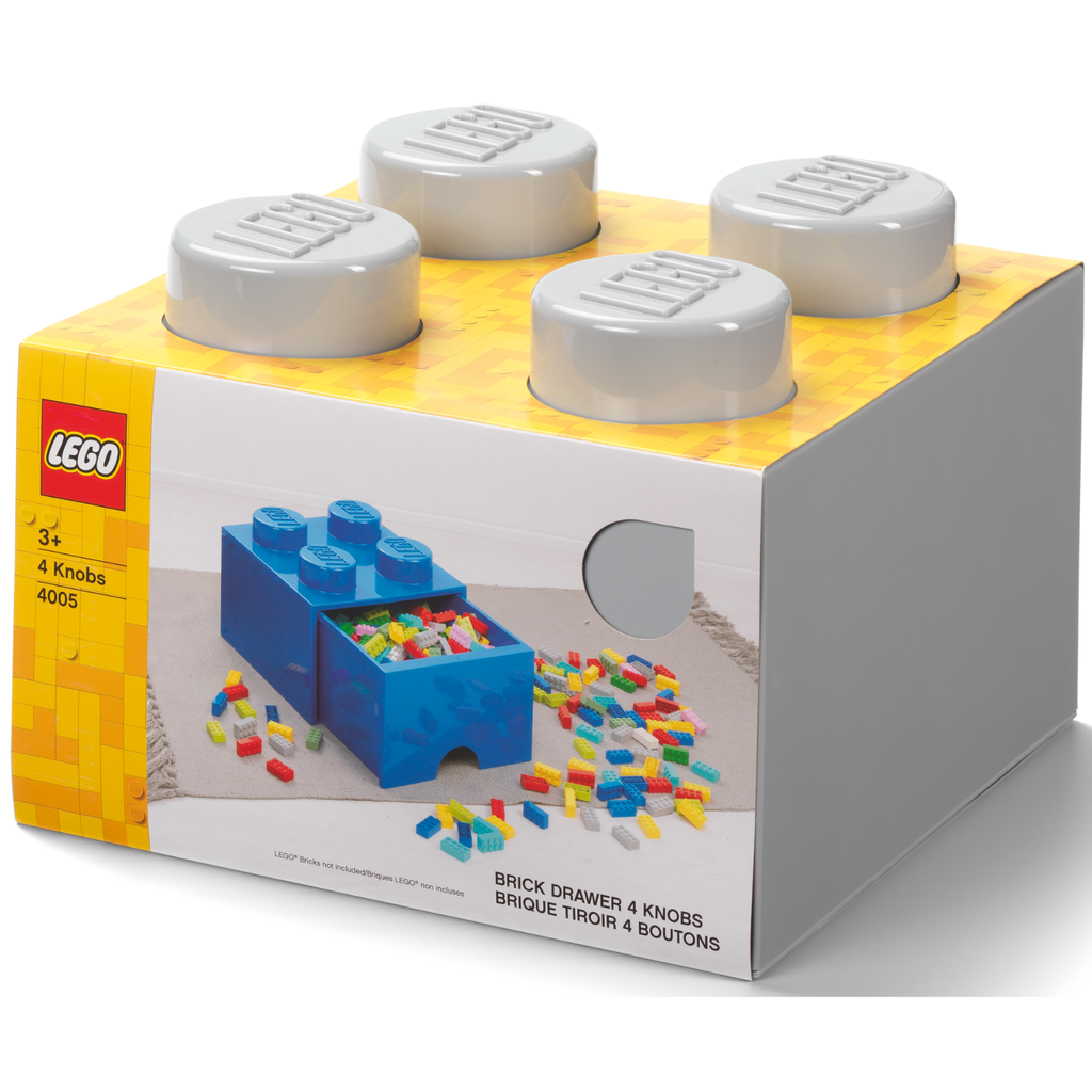 LEGO Brick Drawer 4 - Medium Stone Grey - Ngăn Kéo Lưu Trữ Đồ Chơi 4 Nút - LEGO - Hình ảnh sản phẩm