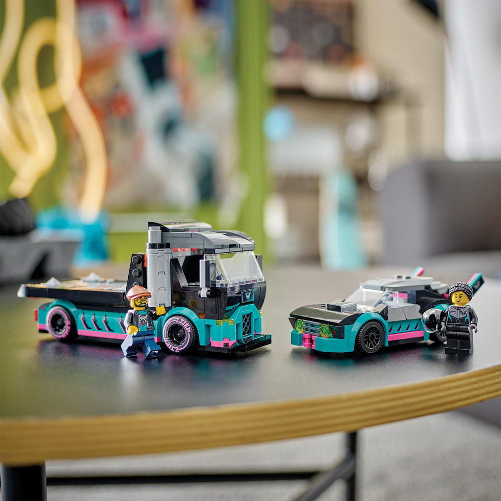 LEGO® City Race Car and Car Carrier Truck - Bộ Đồ Chơi Xe Đua Và Xe Tải Chở Xe - LEGO 60406 - Hình ảnh bổ sung 5
