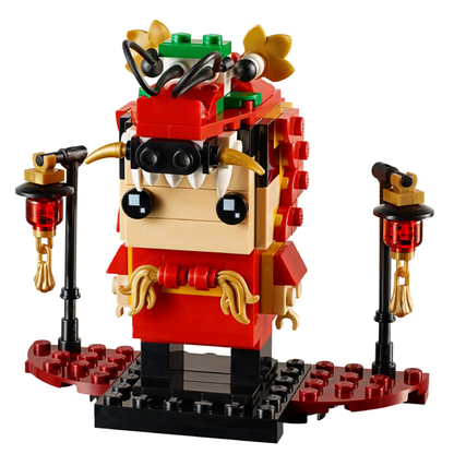 LEGO® BrickHeadz™ Dragon Dance Guy - Mô Hình Lắp Ráp Múa Rồng Tết LEGO 40354 - Hình ảnh chi tiết 2