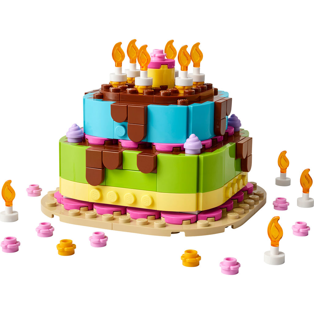 LEGO® Birthday Party Cake - Đồ chơi lắp ráp Bánh sinh nhật - LEGO 40815 - Hình ảnh chi tiết 2