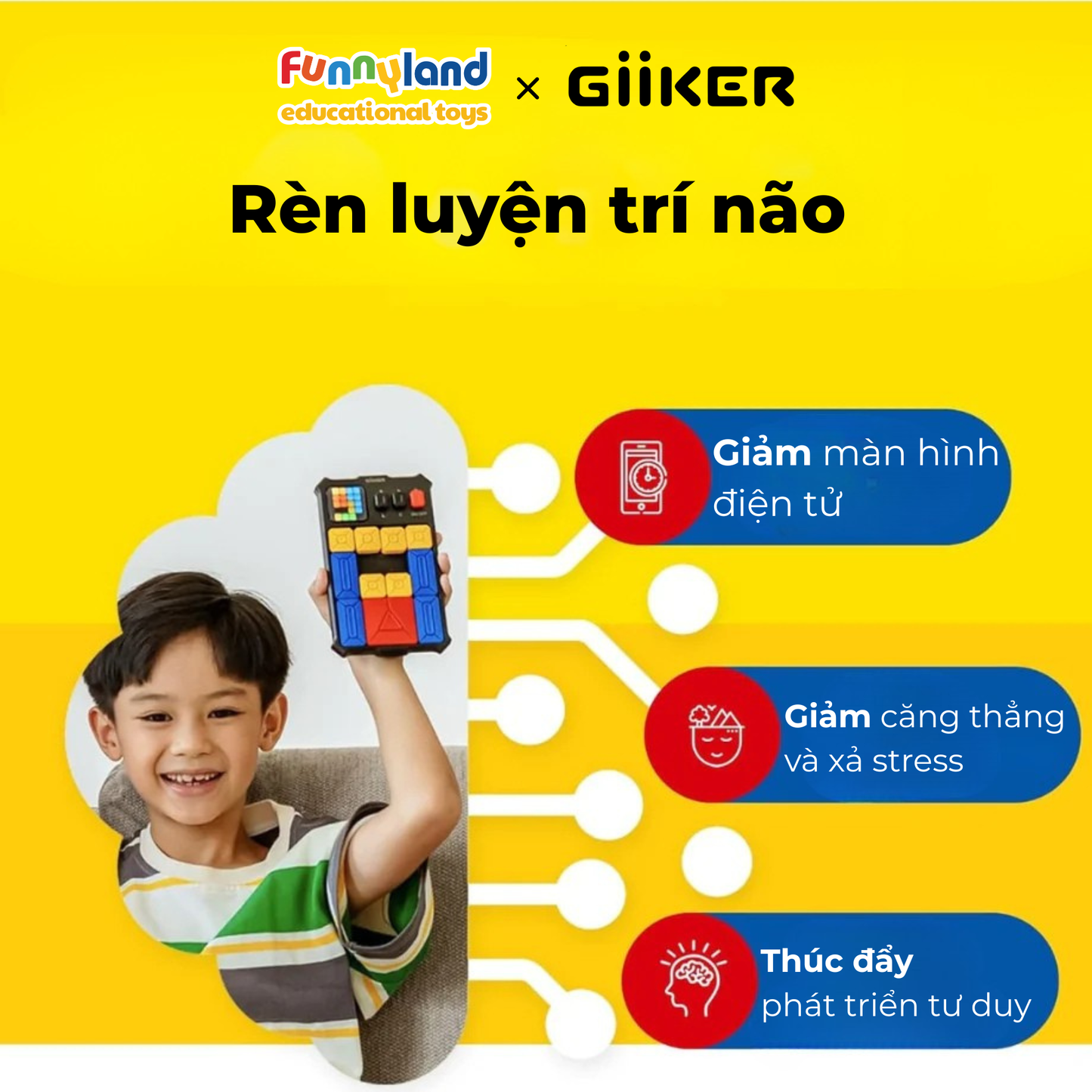 Đồ chơi xếp hình nam châm cảm ứng thông minh Giiker Super Slide Black