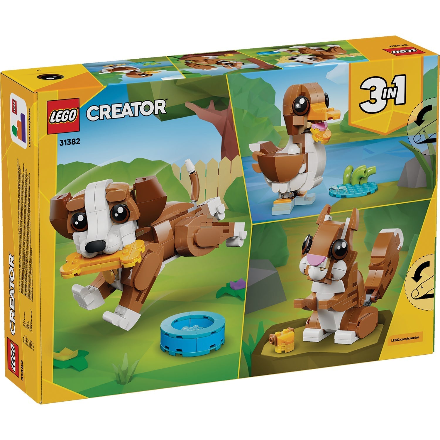 LEGO® Creator 3-in-1 Cute Animals: Playful Puppy Dog - Đồ Chơi Lắp Ráp Động Vật Dễ Thương LEGO 31382 LEGO