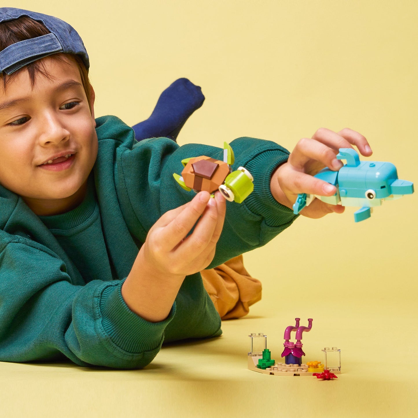 LEGO® Creator 3-in-1 Dolphin and Turtle - Bộ lắp ráp sinh vật biển 3 trong 1 - LEGO 31128 - Hình ảnh bổ sung 5