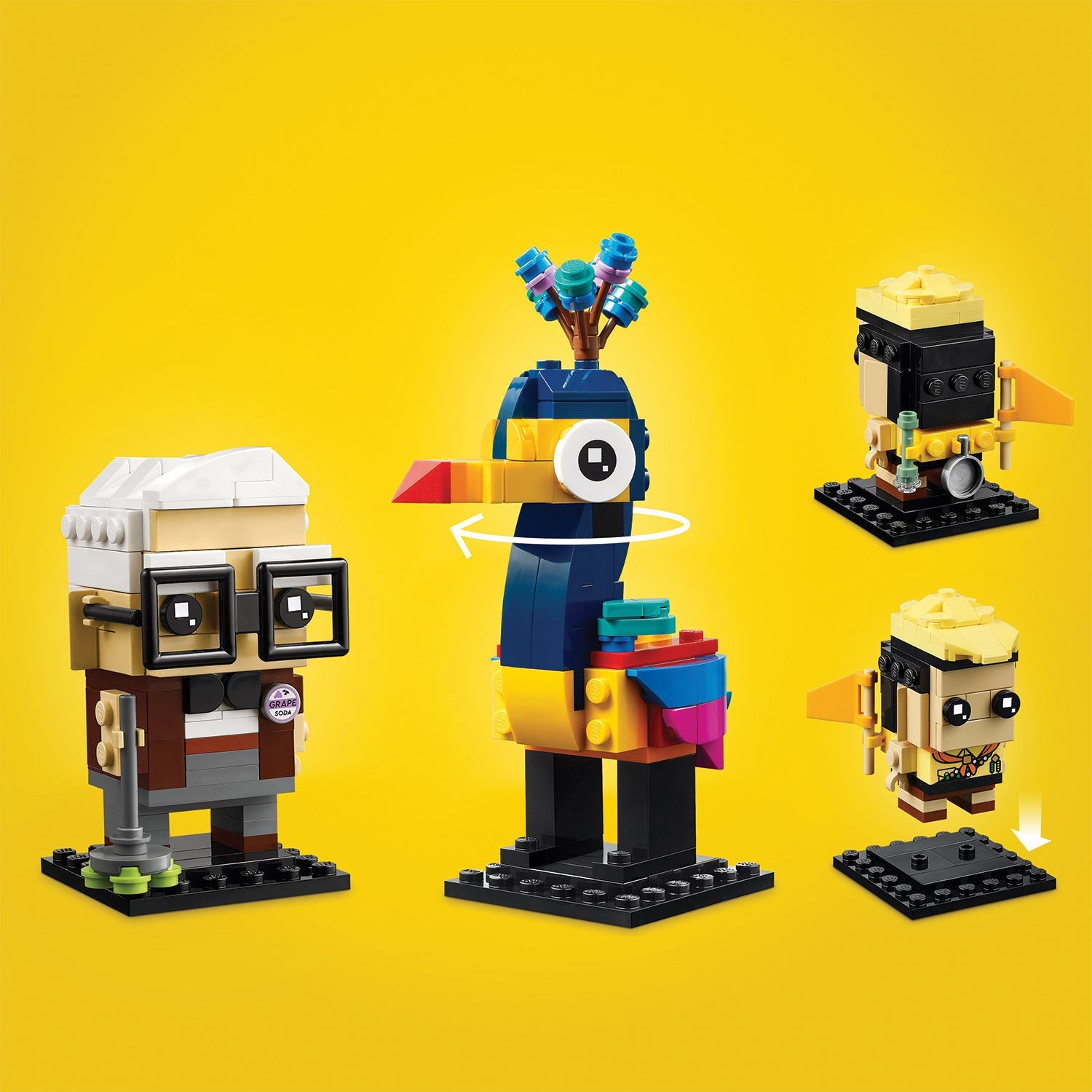 LEGO® BrickHeadz™ Carl, Russell & Kevin - Bộ Lắp Ráp Nhân Vật Phim Up (Vút Bay) - LEGO 40752 - Hình ảnh bổ sung 5