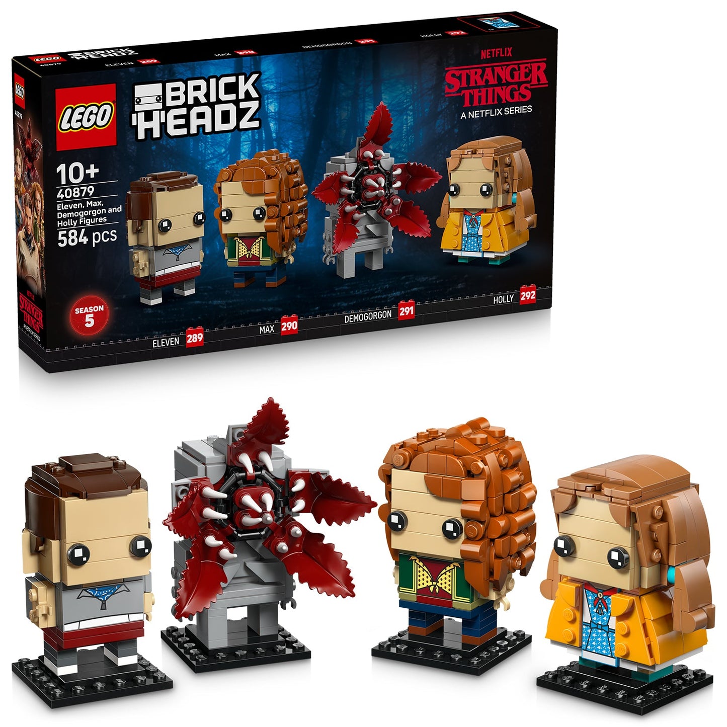 LEGO® BrickHeadz™ Stranger Things: Eleven, Max, Demogorgon and Holly Figures - Bộ mô hình lắp ráp sưu tập 40879