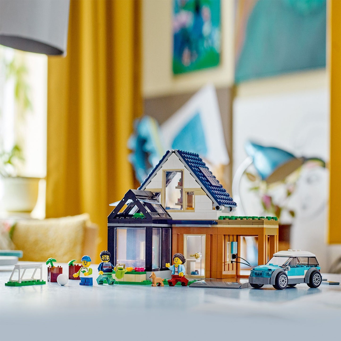 LEGO® City Family House and Electric Car - Mô Hình Ngôi Nhà Gia Đình Và Xe Điện LEGO City 60398 - Hình ảnh bổ sung 5