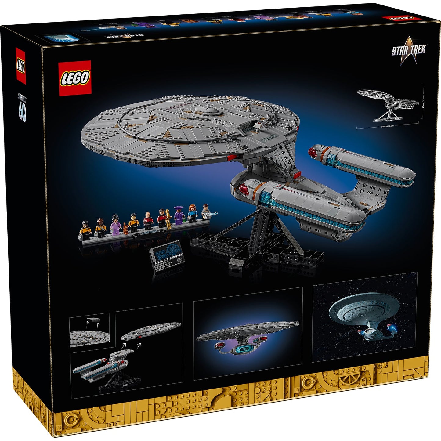 LEGO® Icons Star Trek: U.S.S. Enterprise NCC-1701-D™ - Đồ chơi lắp ráp mô hình tàu vũ trụ LEGO 10356