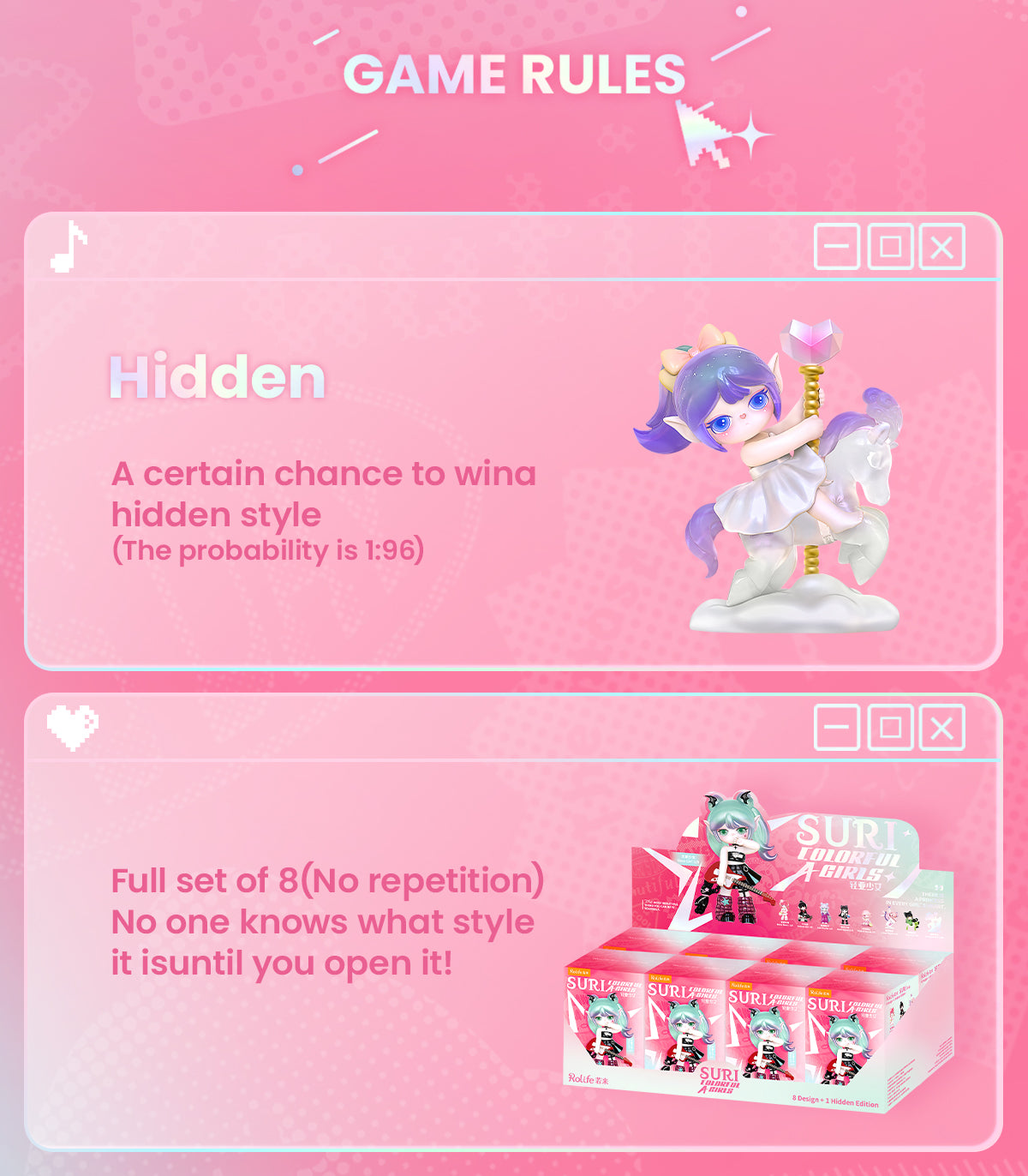 Rolife Suri's Colorful Girls Surprise Figure Dolls - Mô hình Blind Box - Rolife