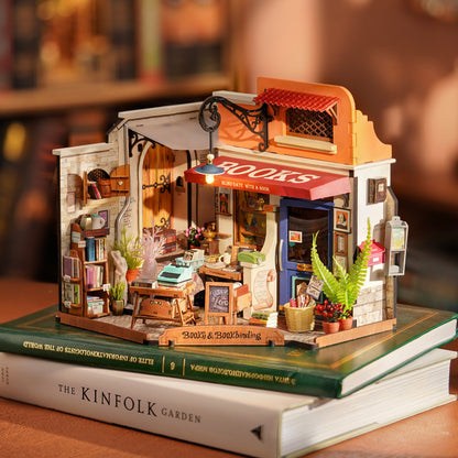 Rolife DIY Miniature House Kit - Corner Bookstore DG164 - Mô hình nhà gỗ tí hon - Rolife